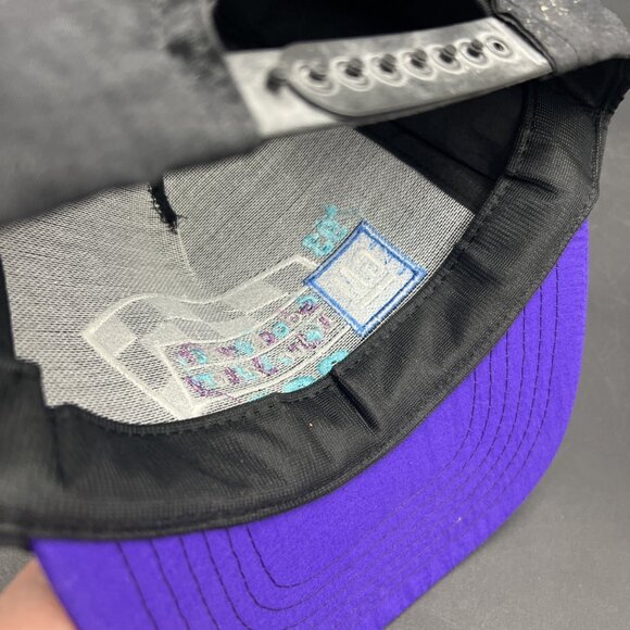 Vintage 1993 GM Goodwrench Delco Battery 300 Snapback Hat Cap Black Purple USA - Picture 7 of 11